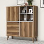 Hanah Home Pulse Armario Multiusos Nogal y Blanco